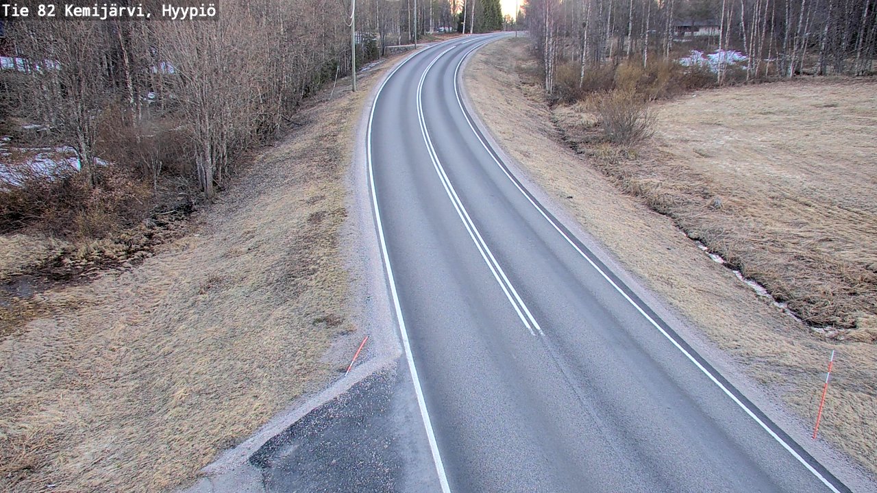 Weather Camera Image Road 82 Kemijärvi, Hyypiö, Kemijärvi, Lappi