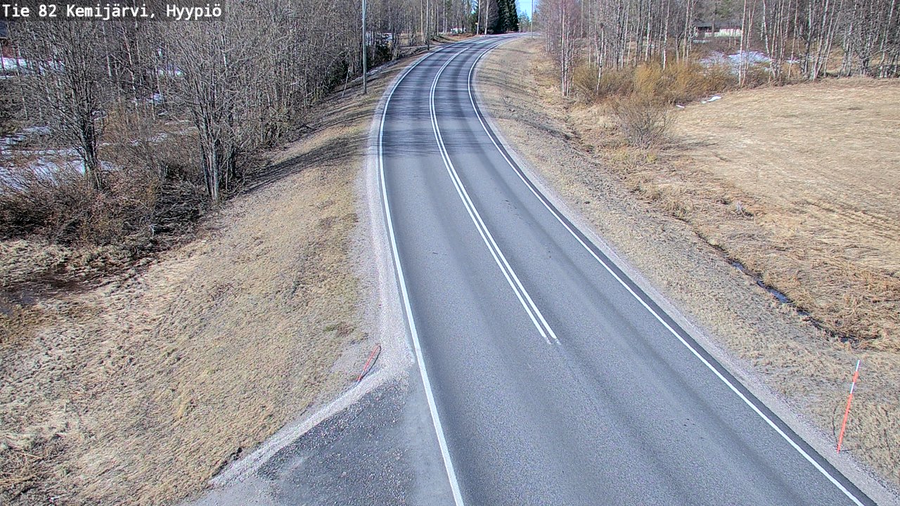 Weather Camera Image Road 82 Kemijärvi, Hyypiö, Kemijärvi, Lappi