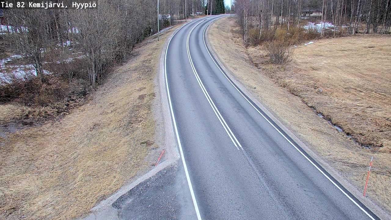 Weather Camera Image Road 82 Kemijärvi, Hyypiö, Kemijärvi, Lappi
