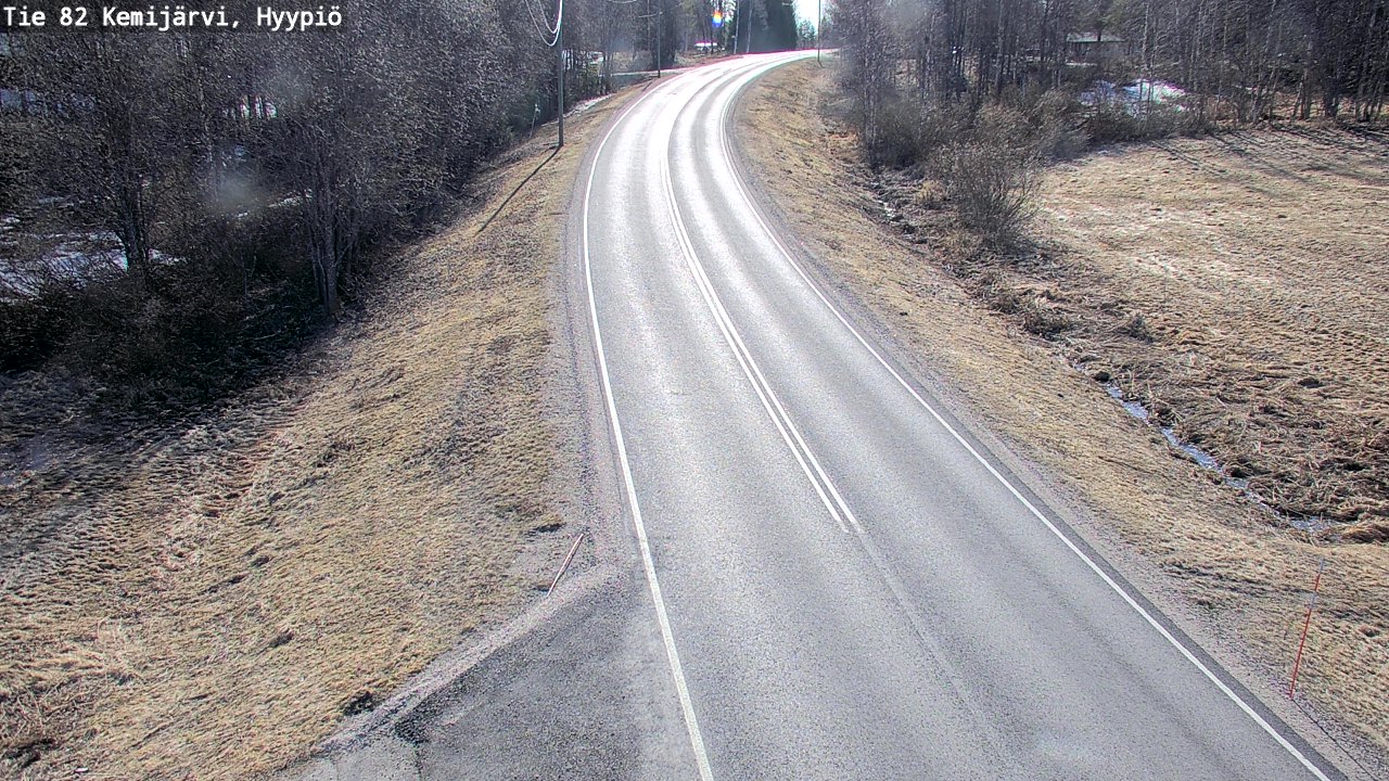 Weather Camera Image Road 82 Kemijärvi, Hyypiö, Kemijärvi, Lappi