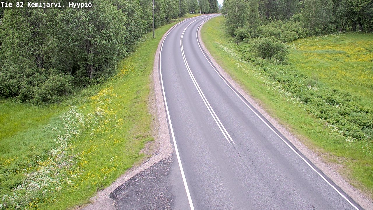 Weather Camera Image Road 82 Kemijärvi, Hyypiö, Kemijärvi, Lappi