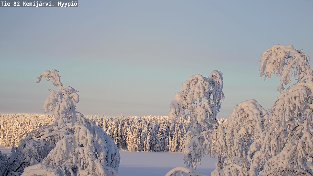 Weather Camera Image Väg 5 Kemi träsk, hyypiö, Kemijärvi, Lappi