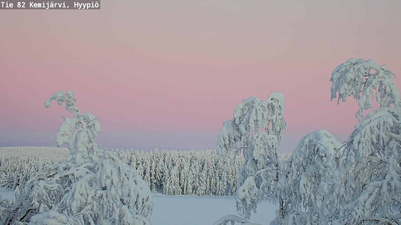 Weather Camera Image Väg 5 Kemi träsk, hyypiö, Kemijärvi, Lappi