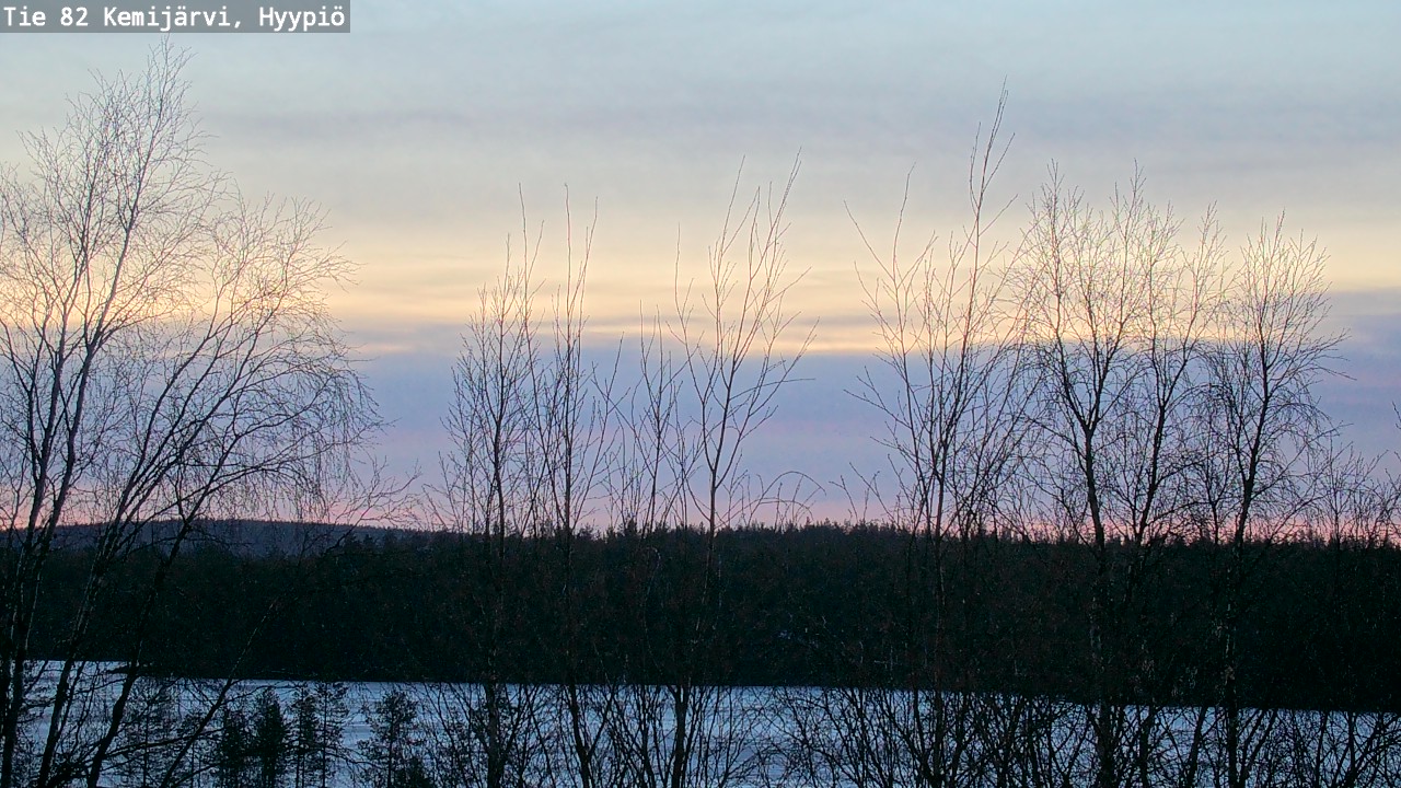 Weather Camera Image Road 82 Kemijärvi, Hyypiö, Kemijärvi, Lappi