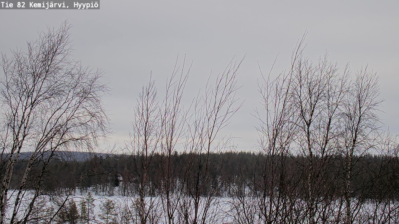 Weather Camera Image Road 82 Kemijärvi, Hyypiö, Kemijärvi, Lappi