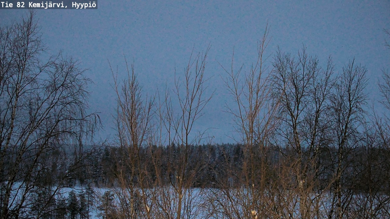 Weather Camera Image Väg 5 Kemi träsk, hyypiö, Kemijärvi, Lappi