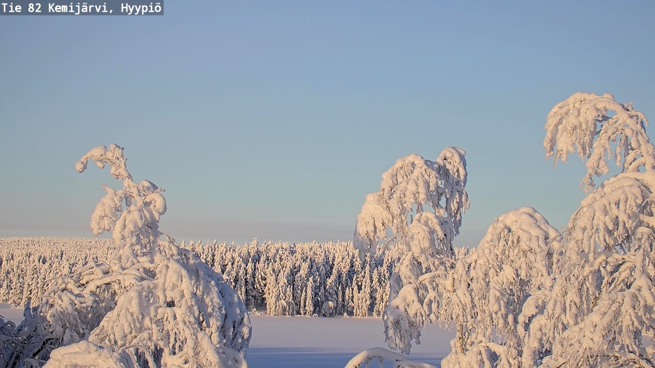 Weather Camera Image Väg 5 Kemi träsk, hyypiö, Kemijärvi, Lappi