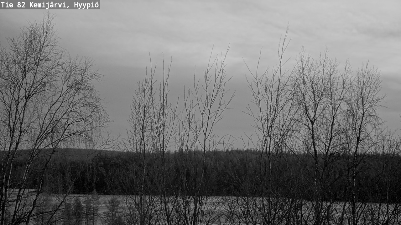 Weather Camera Image Väg 5 Kemi träsk, hyypiö, Kemijärvi, Lappi