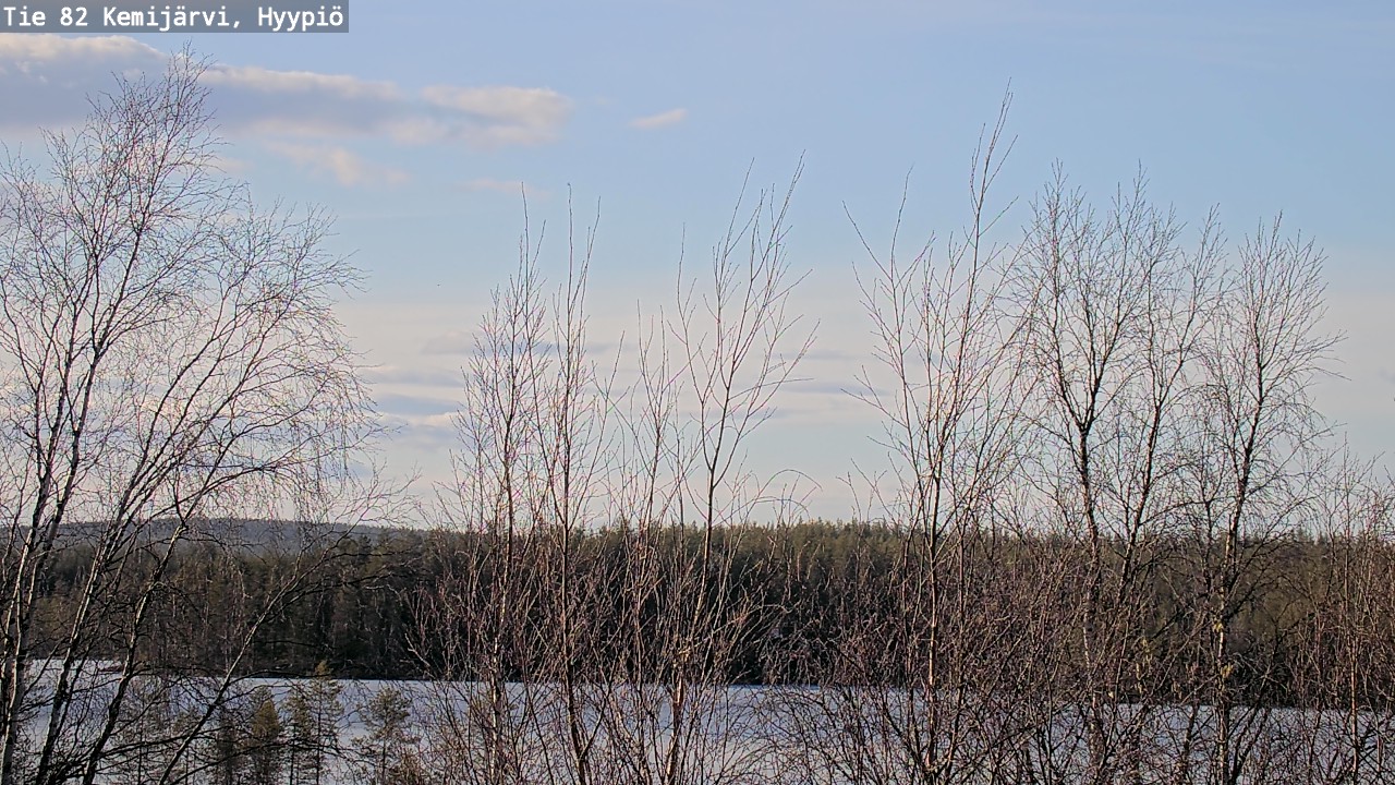 Weather Camera Image Road 82 Kemijärvi, Hyypiö, Kemijärvi, Lappi