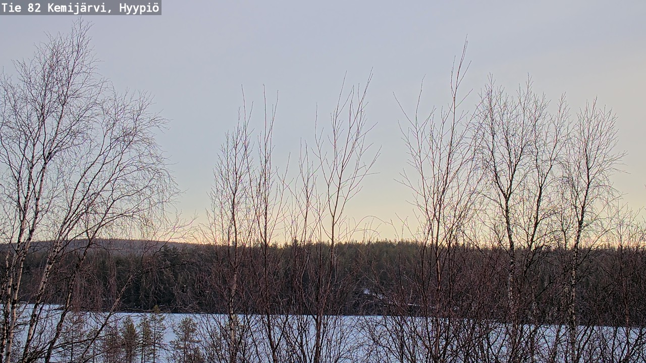 Weather Camera Image Road 82 Kemijärvi, Hyypiö, Kemijärvi, Lappi