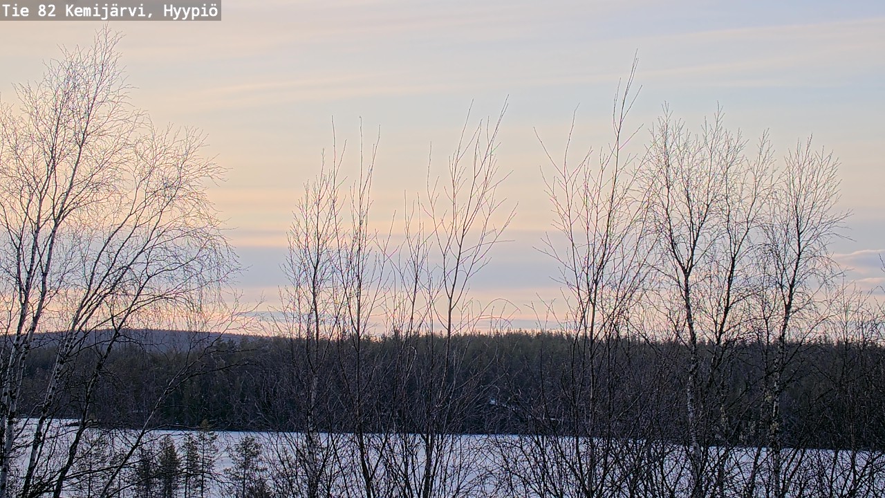 Weather Camera Image Road 82 Kemijärvi, Hyypiö, Kemijärvi, Lappi