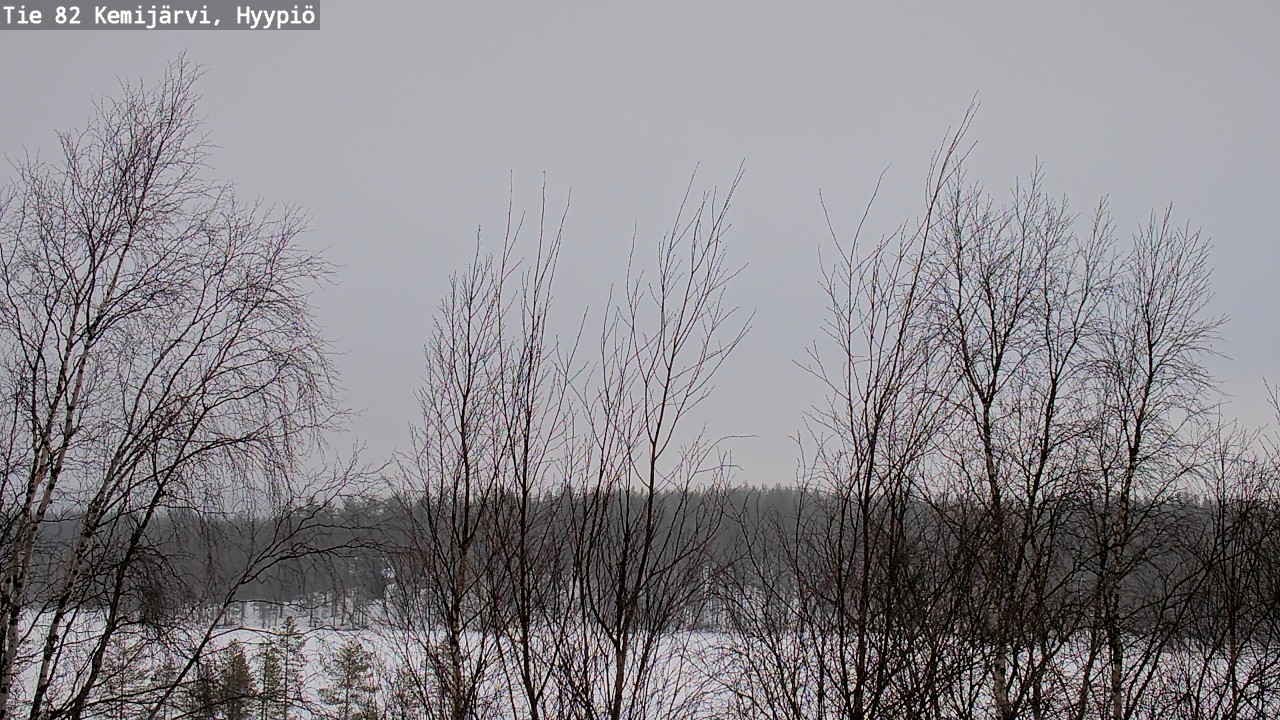 Weather Camera Image Road 82 Kemijärvi, Hyypiö, Kemijärvi, Lappi
