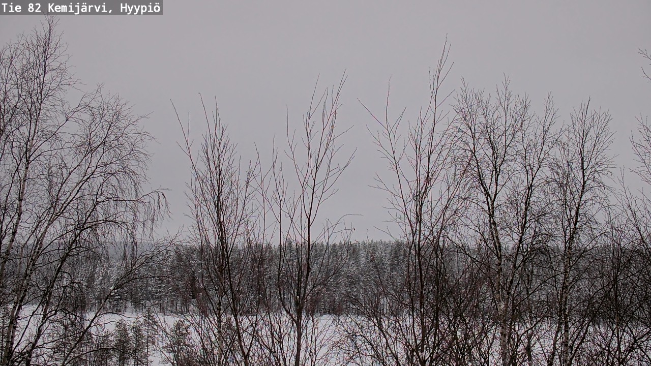 Weather Camera Image Väg 5 Kemi träsk, hyypiö, Kemijärvi, Lappi