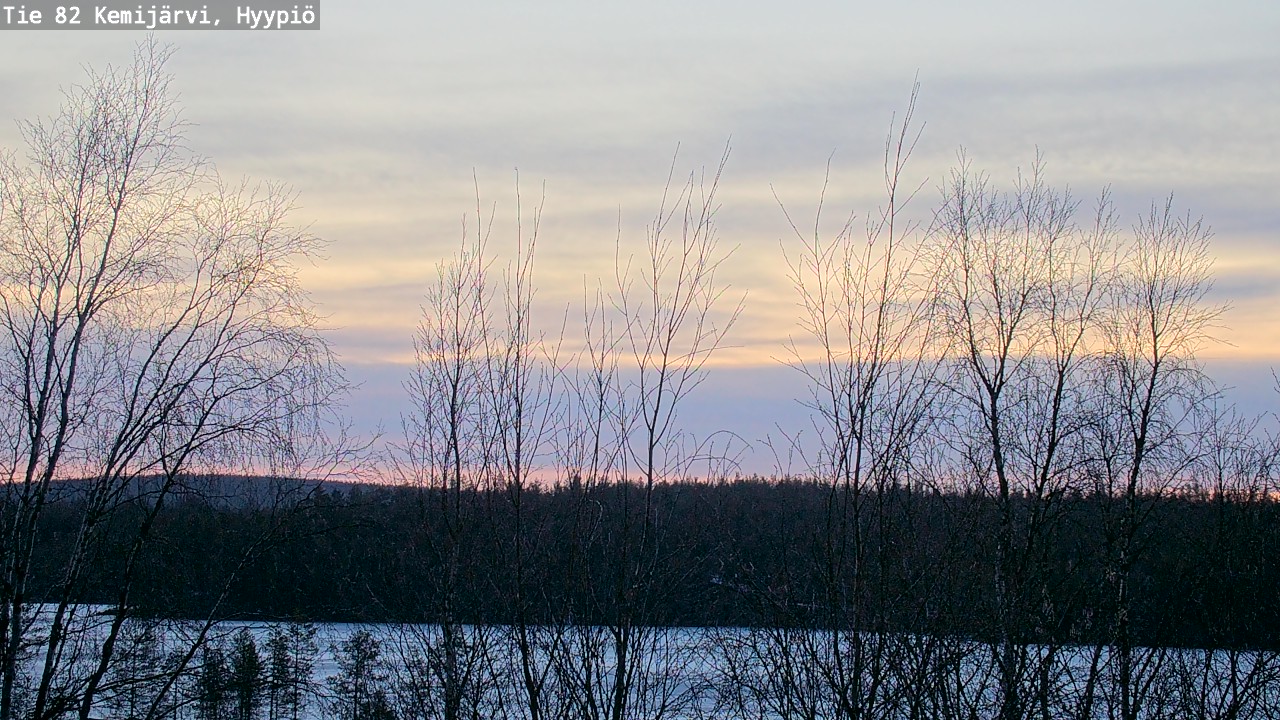 Weather Camera Image Road 82 Kemijärvi, Hyypiö, Kemijärvi, Lappi