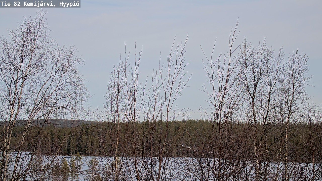 Weather Camera Image Road 82 Kemijärvi, Hyypiö, Kemijärvi, Lappi