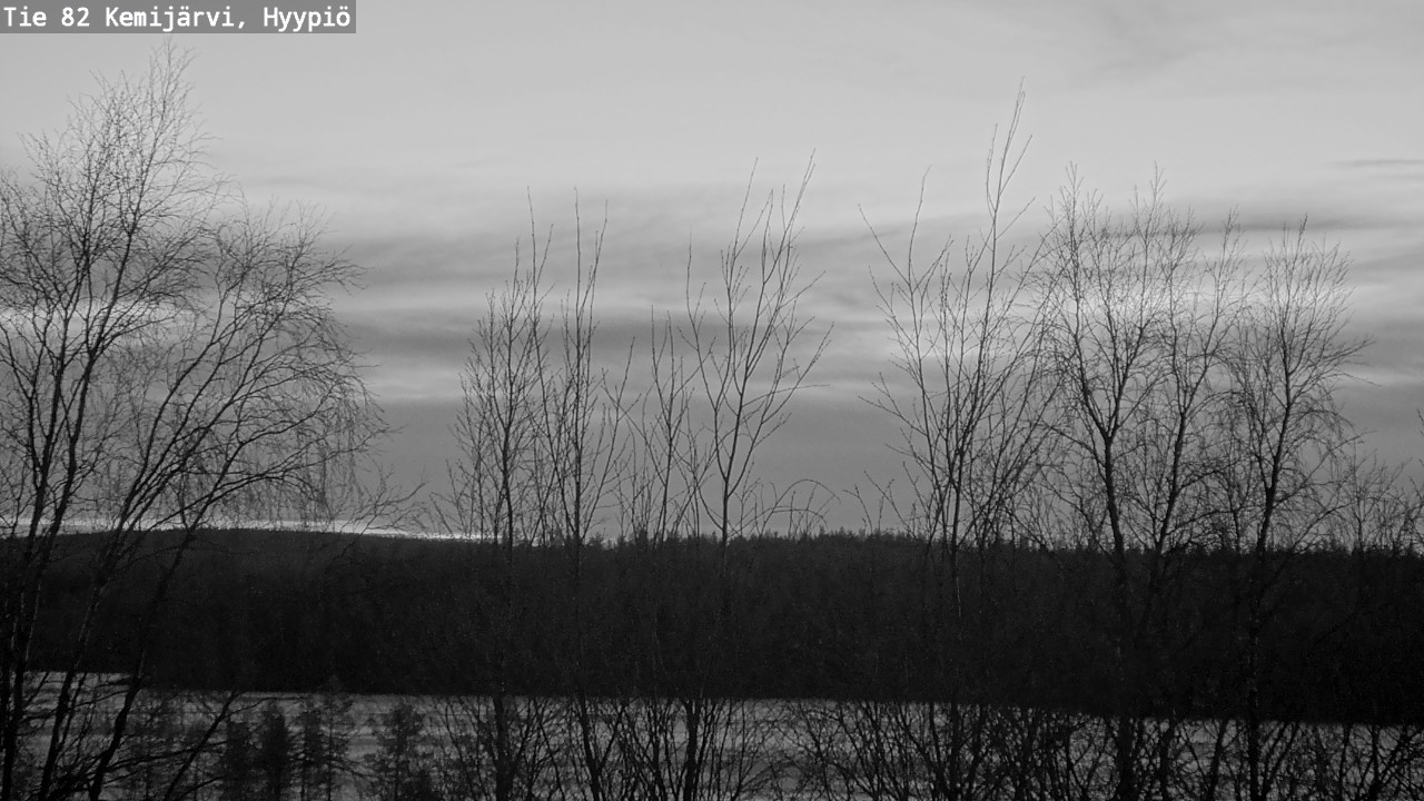Weather Camera Image Road 82 Kemijärvi, Hyypiö, Kemijärvi, Lappi