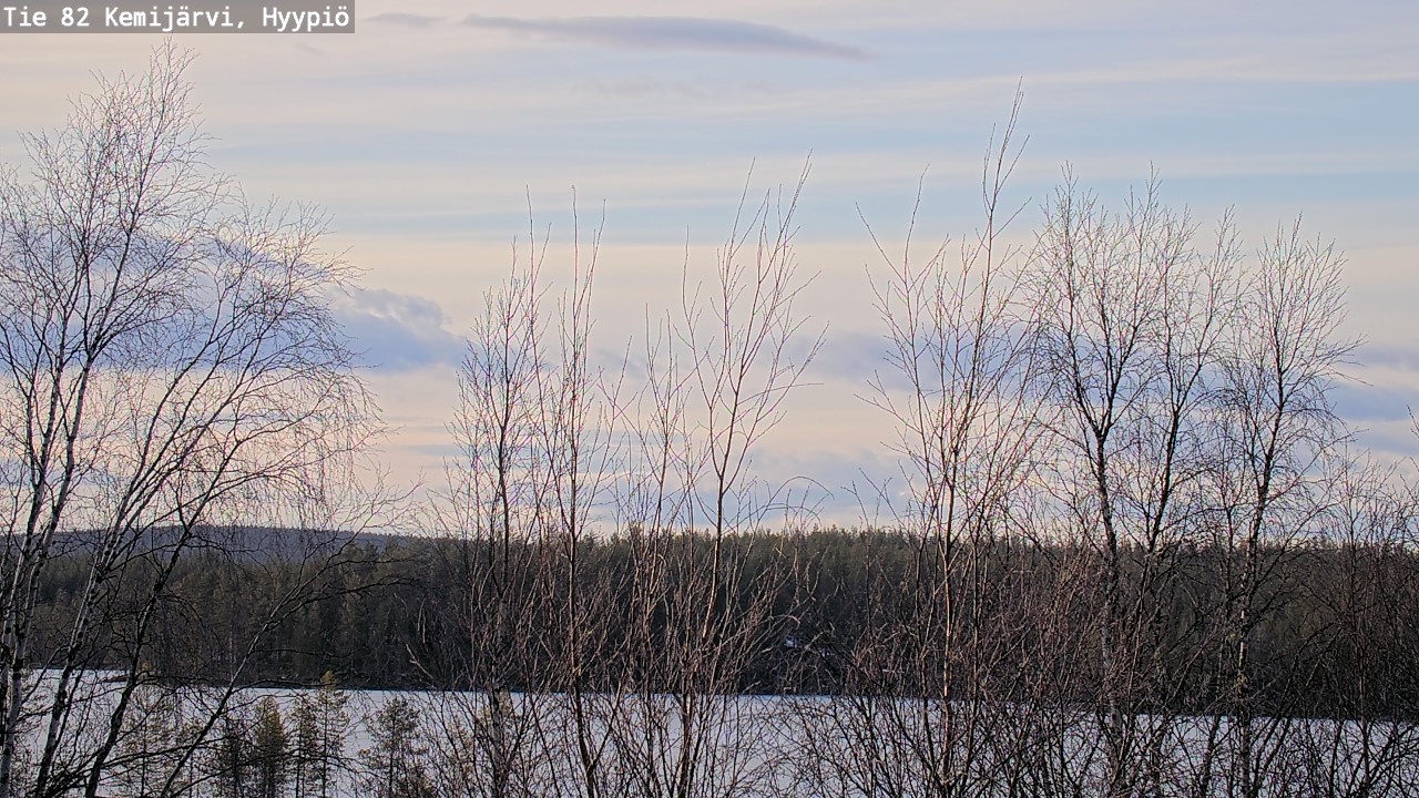 Weather Camera Image Väg 5 Kemi träsk, hyypiö, Kemijärvi, Lappi
