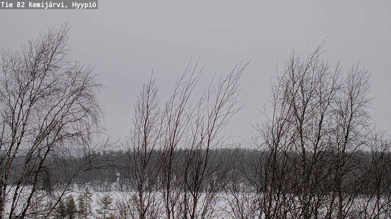 Weather Camera Image Road 82 Kemijärvi, Hyypiö, Kemijärvi, Lappi