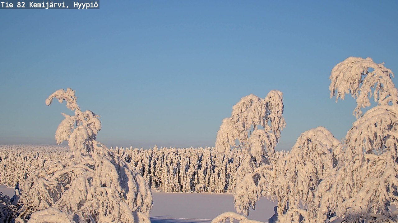 Weather Camera Image Väg 5 Kemi träsk, hyypiö, Kemijärvi, Lappi