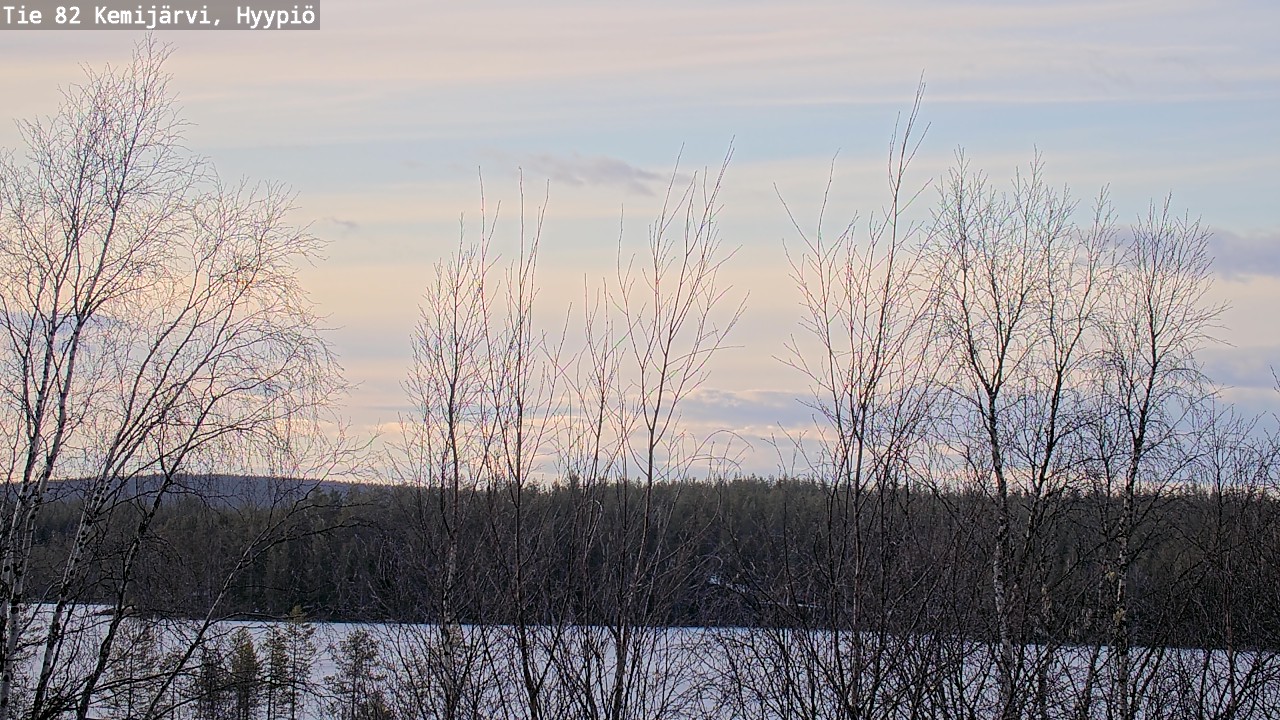 Weather Camera Image Road 82 Kemijärvi, Hyypiö, Kemijärvi, Lappi