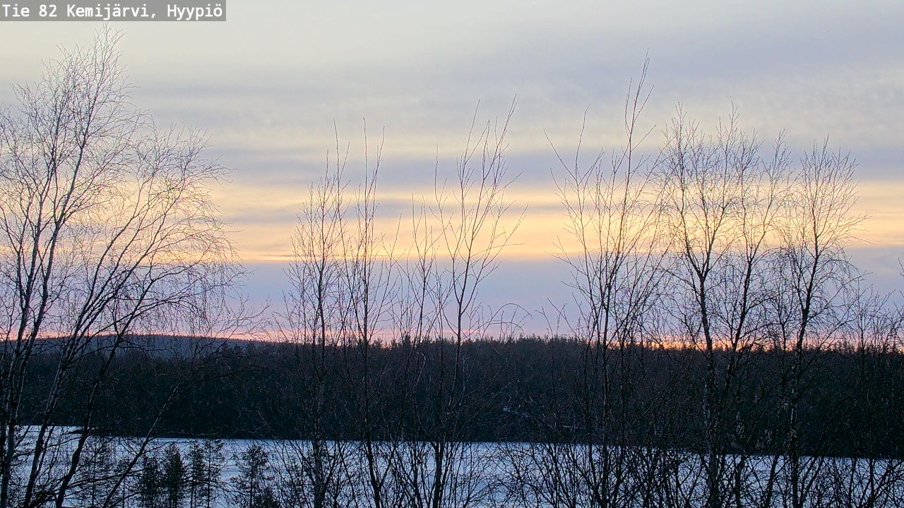 Weather Camera Image Road 82 Kemijärvi, Hyypiö, Kemijärvi, Lappi