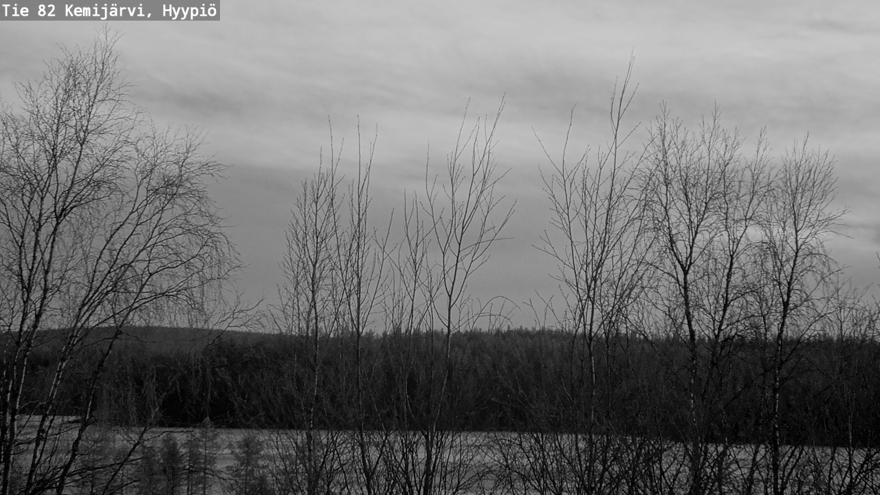 Weather Camera Image Väg 5 Kemi träsk, hyypiö, Kemijärvi, Lappi