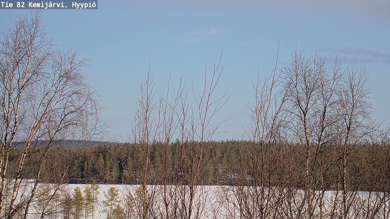 Weather Camera Image Väg 5 Kemi träsk, hyypiö, Kemijärvi, Lappi