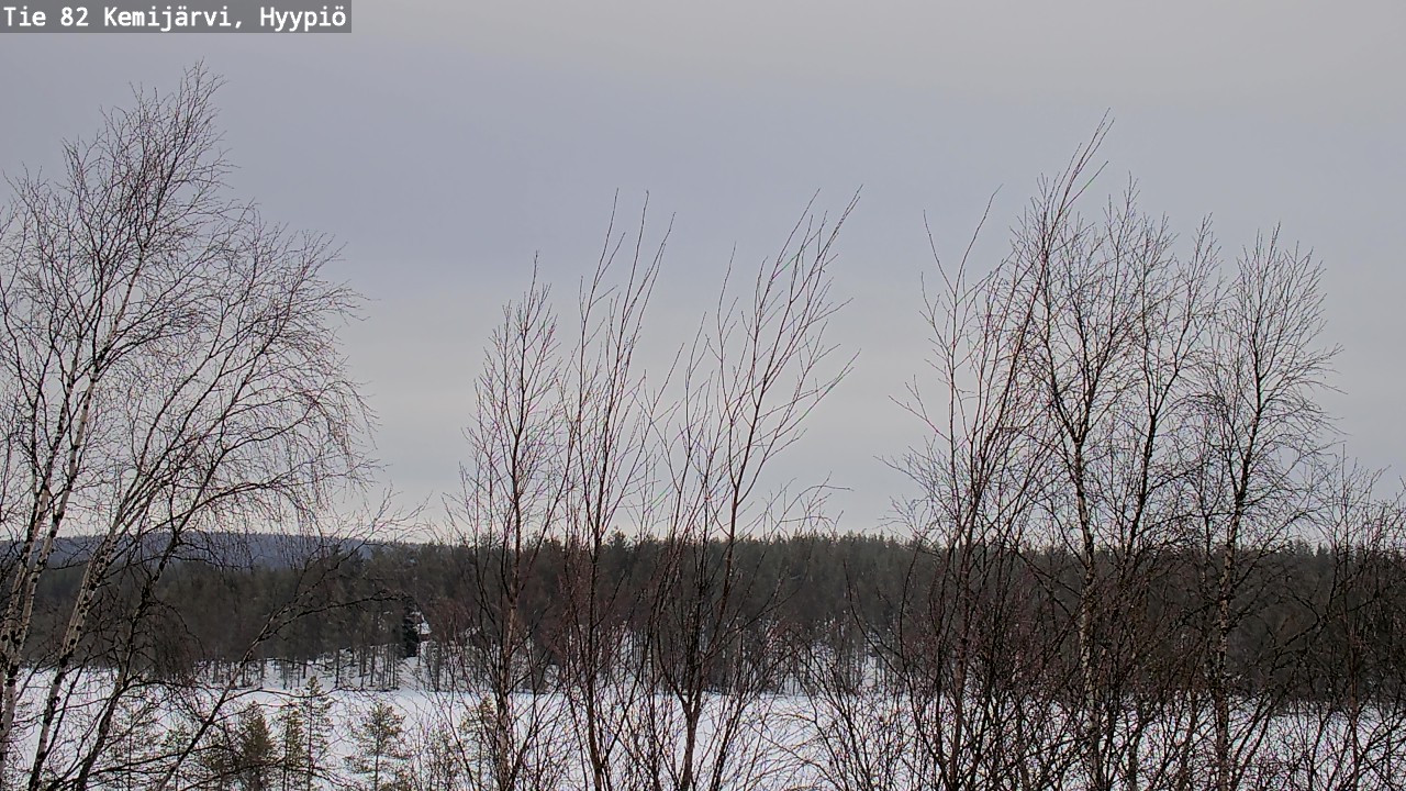 Weather Camera Image Road 82 Kemijärvi, Hyypiö, Kemijärvi, Lappi