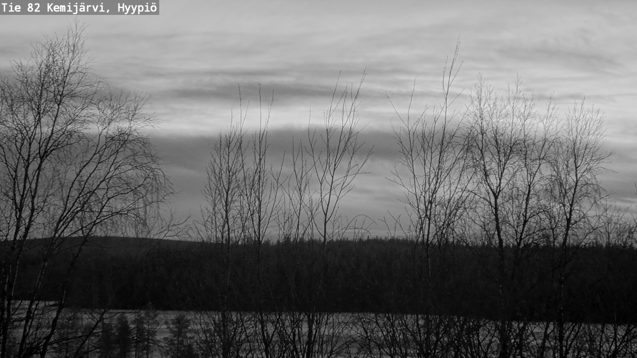 Weather Camera Image Road 82 Kemijärvi, Hyypiö, Kemijärvi, Lappi