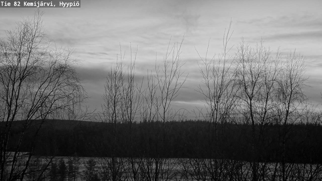Weather Camera Image Road 82 Kemijärvi, Hyypiö, Kemijärvi, Lappi