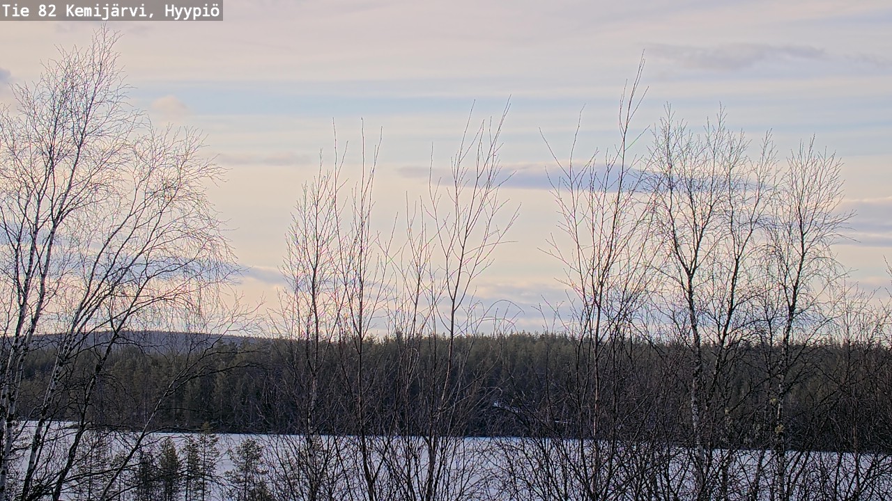 Weather Camera Image Road 82 Kemijärvi, Hyypiö, Kemijärvi, Lappi
