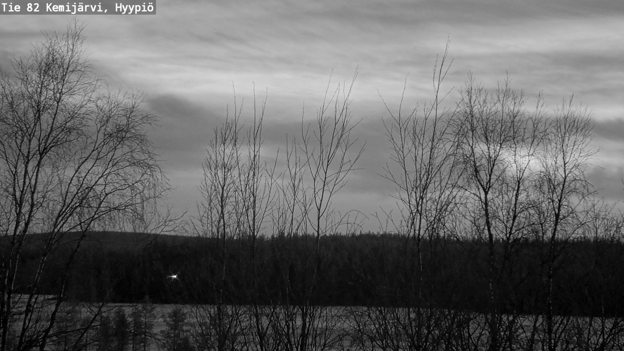 Weather Camera Image Road 82 Kemijärvi, Hyypiö, Kemijärvi, Lappi
