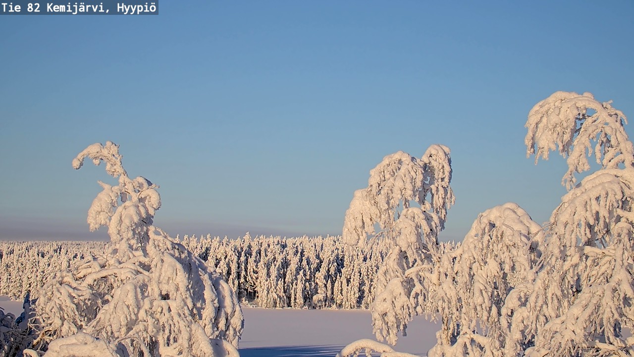 Weather Camera Image Väg 5 Kemi träsk, hyypiö, Kemijärvi, Lappi