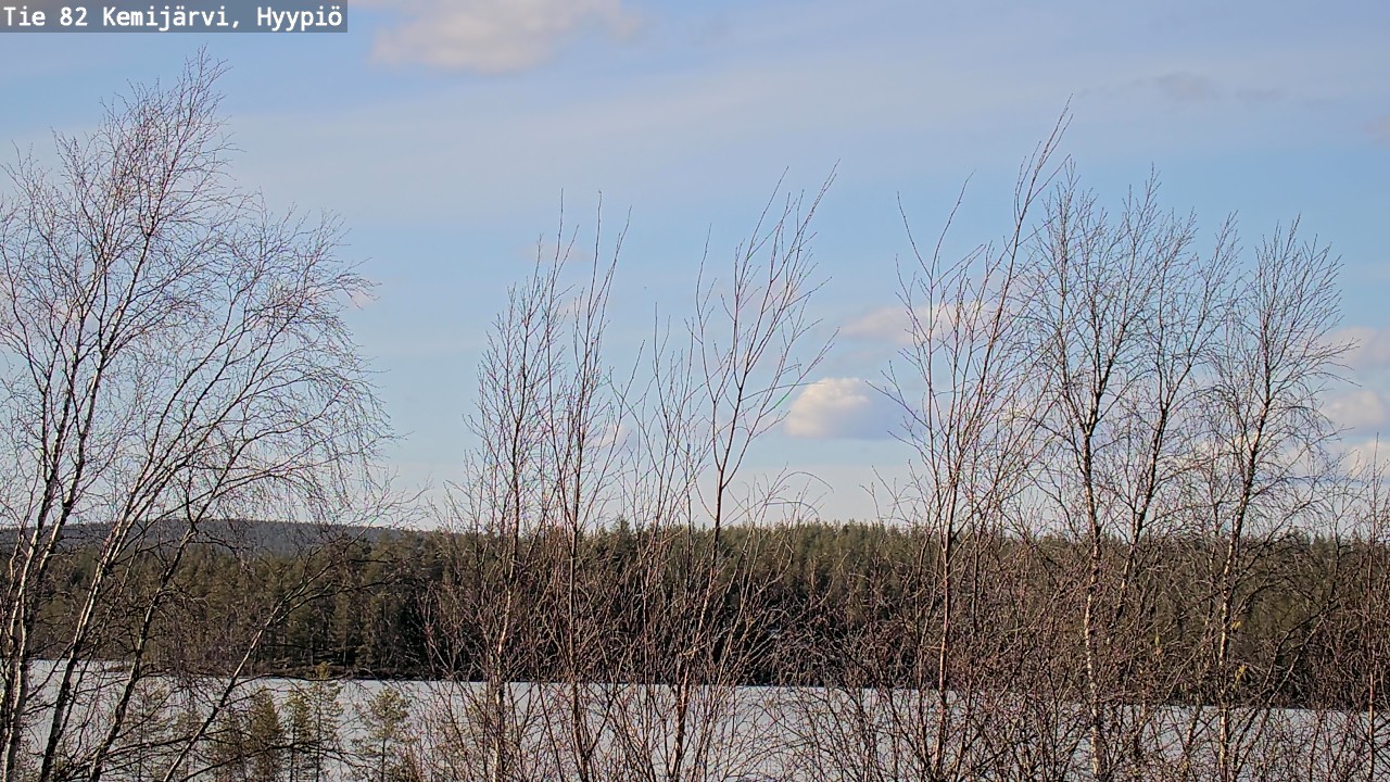 Weather Camera Image Road 82 Kemijärvi, Hyypiö, Kemijärvi, Lappi