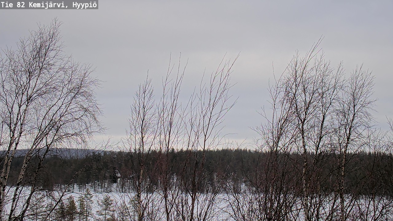 Weather Camera Image Road 82 Kemijärvi, Hyypiö, Kemijärvi, Lappi