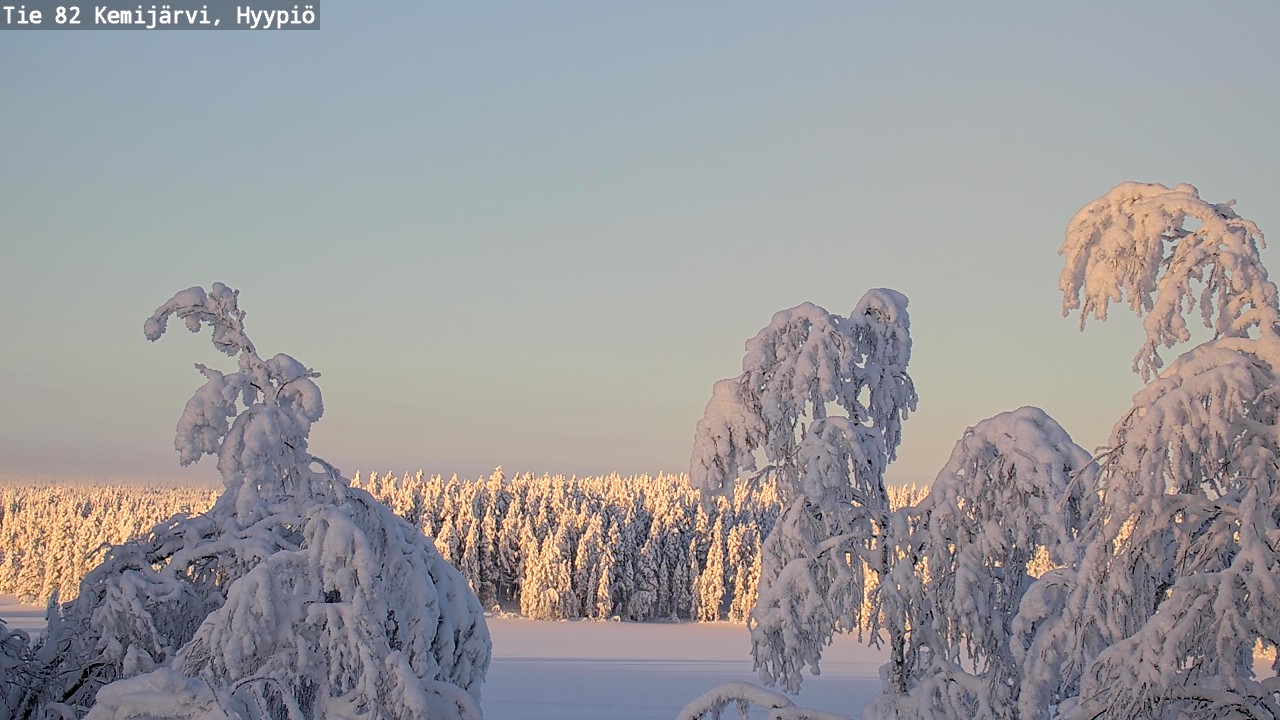 Weather Camera Image Väg 5 Kemi träsk, hyypiö, Kemijärvi, Lappi