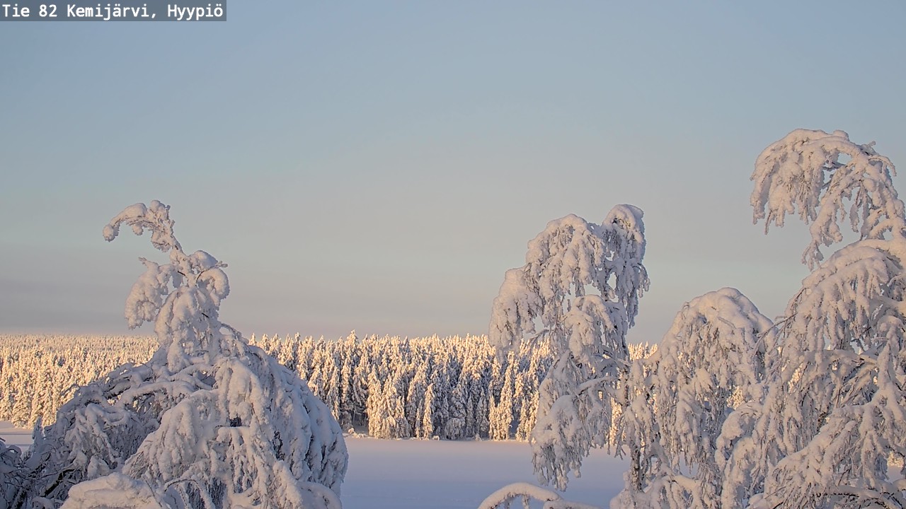 Weather Camera Image Väg 5 Kemi träsk, hyypiö, Kemijärvi, Lappi