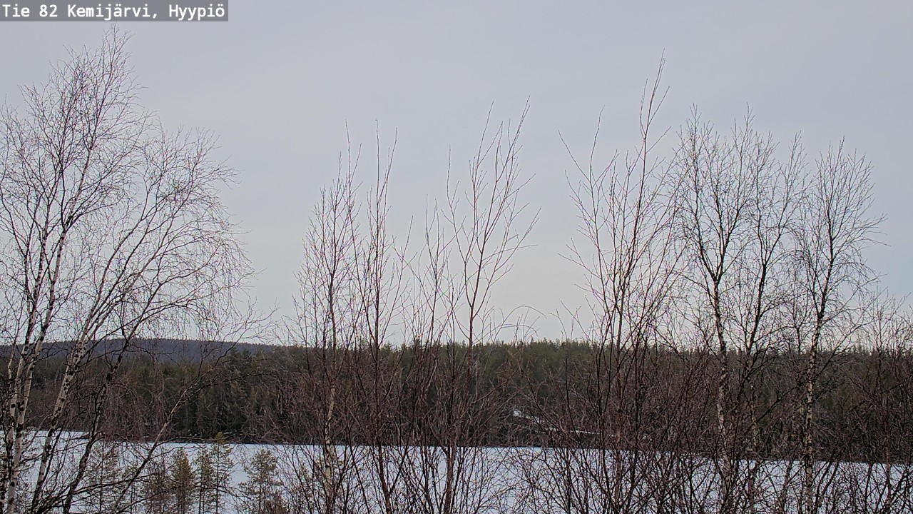 Weather Camera Image Road 82 Kemijärvi, Hyypiö, Kemijärvi, Lappi