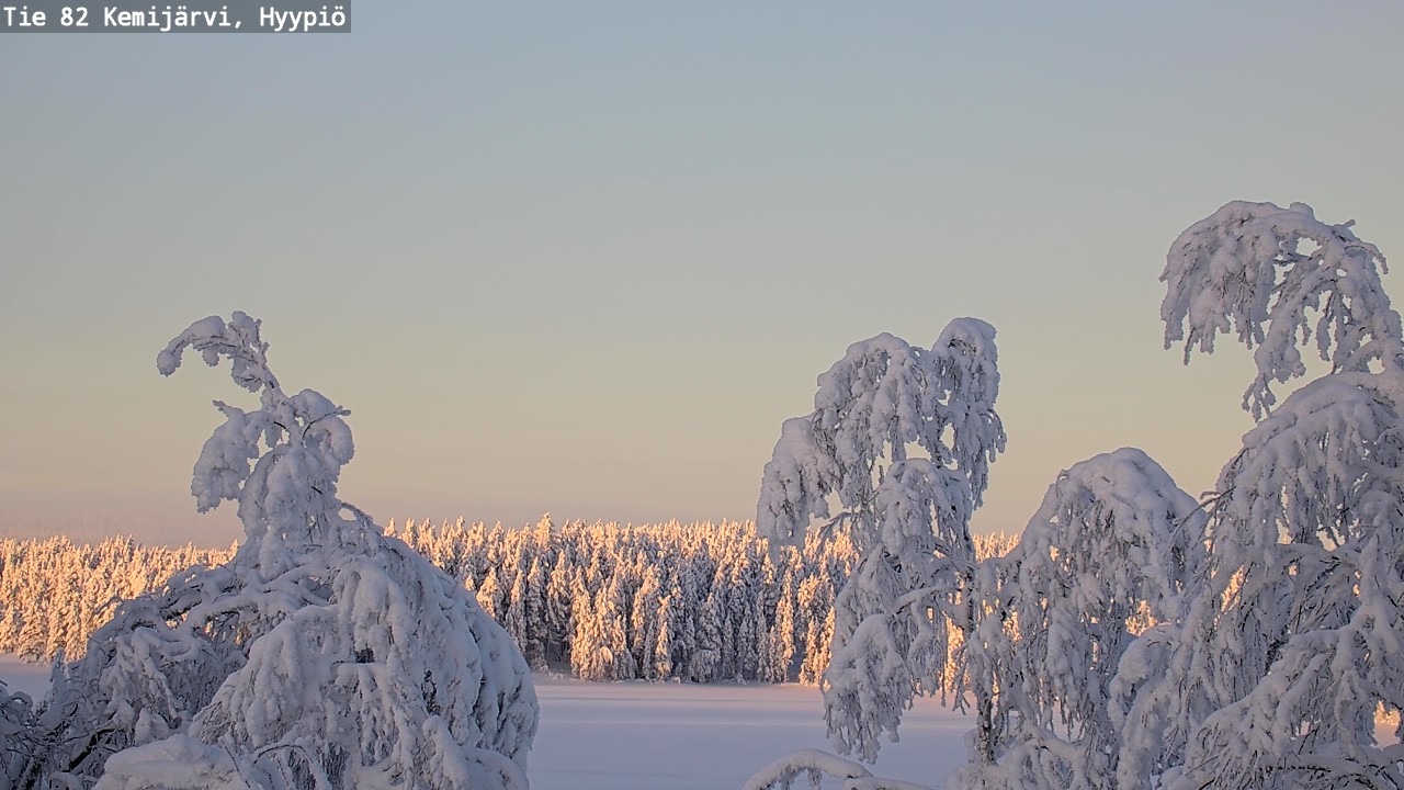 Weather Camera Image Väg 5 Kemi träsk, hyypiö, Kemijärvi, Lappi