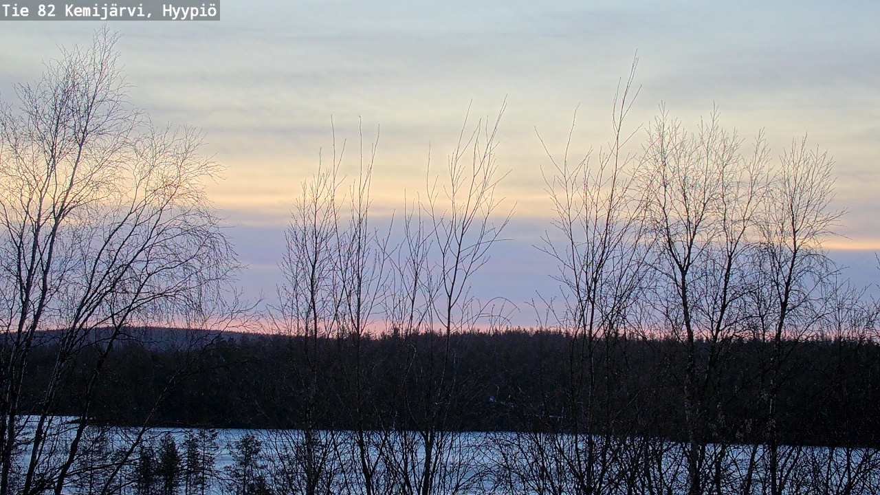 Weather Camera Image Road 82 Kemijärvi, Hyypiö, Kemijärvi, Lappi