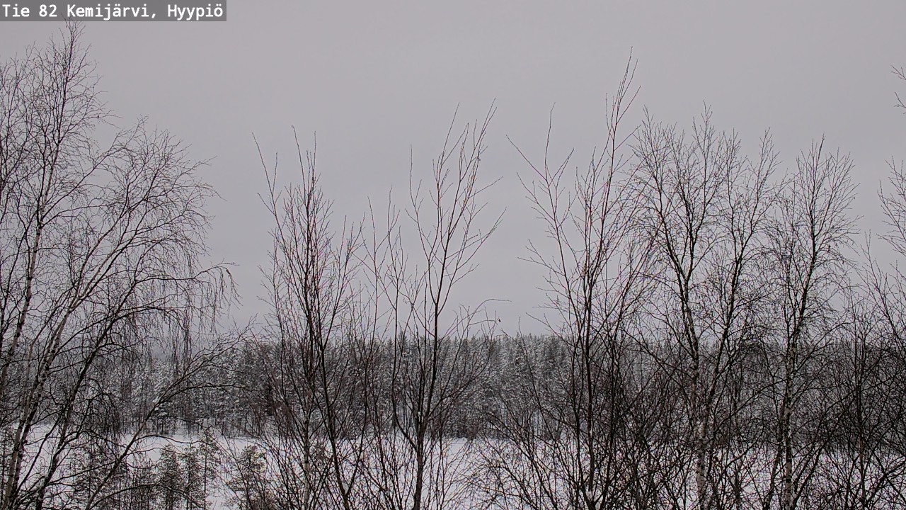 Weather Camera Image Väg 5 Kemi träsk, hyypiö, Kemijärvi, Lappi