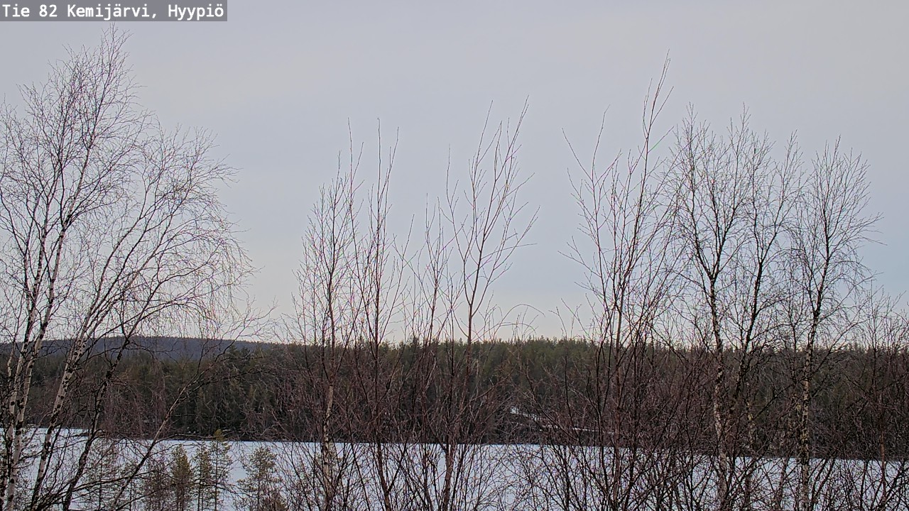 Weather Camera Image Road 82 Kemijärvi, Hyypiö, Kemijärvi, Lappi