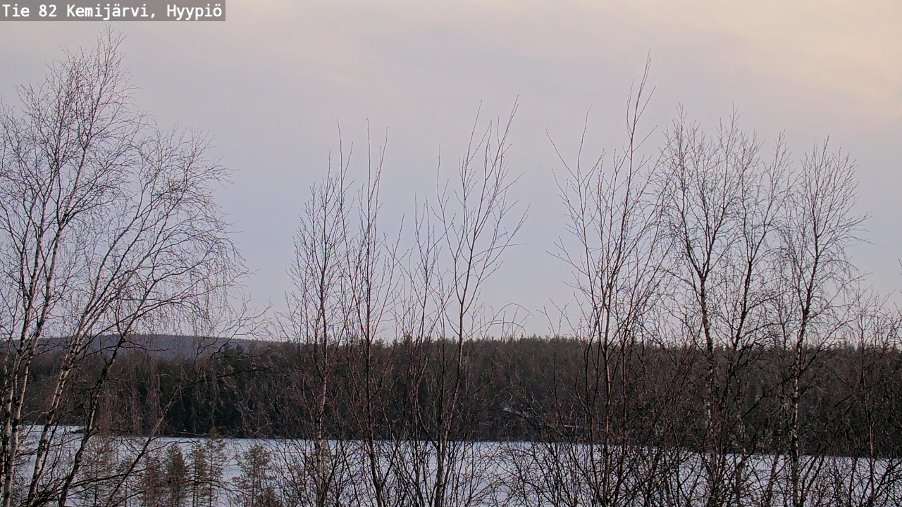 Weather Camera Image Väg 5 Kemi träsk, hyypiö, Kemijärvi, Lappi