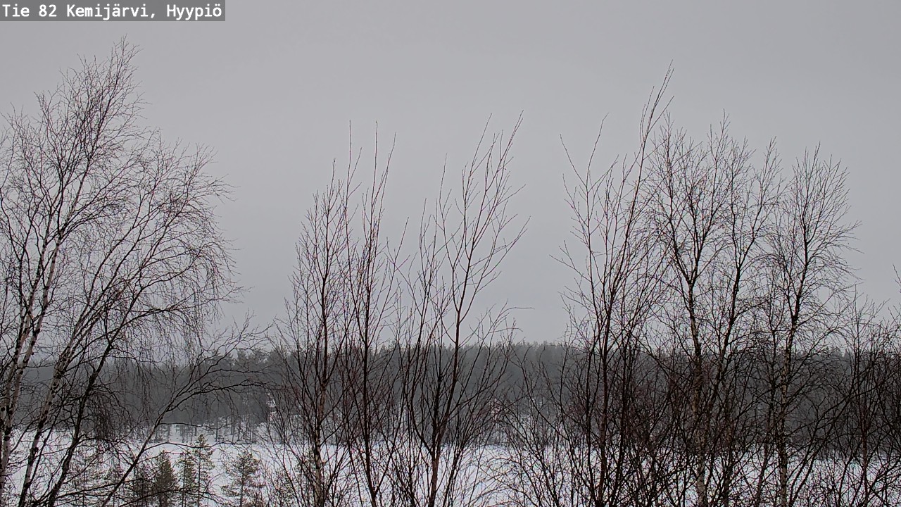 Weather Camera Image Road 82 Kemijärvi, Hyypiö, Kemijärvi, Lappi