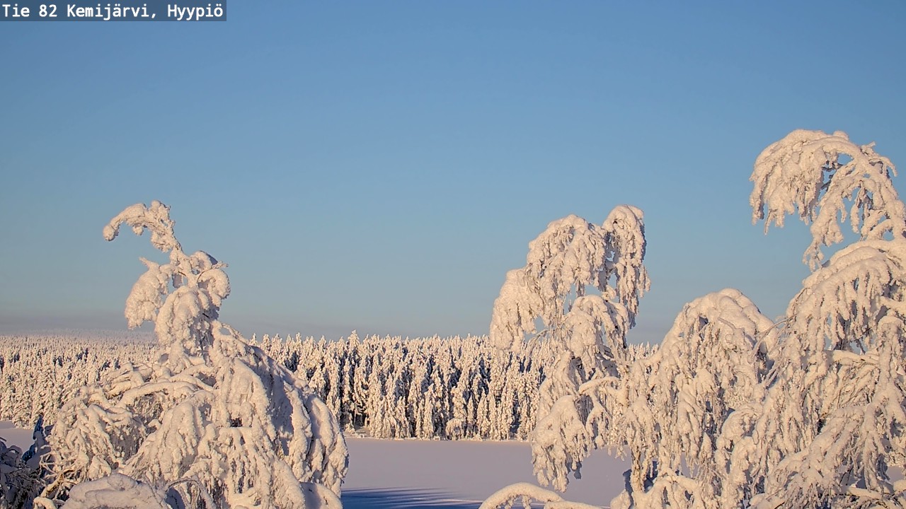 Weather Camera Image Väg 5 Kemi träsk, hyypiö, Kemijärvi, Lappi