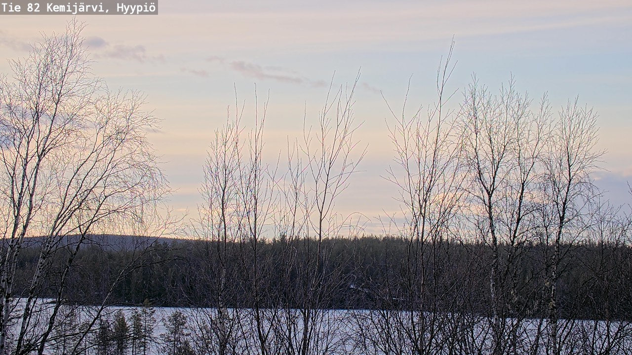 Weather Camera Image Road 82 Kemijärvi, Hyypiö, Kemijärvi, Lappi
