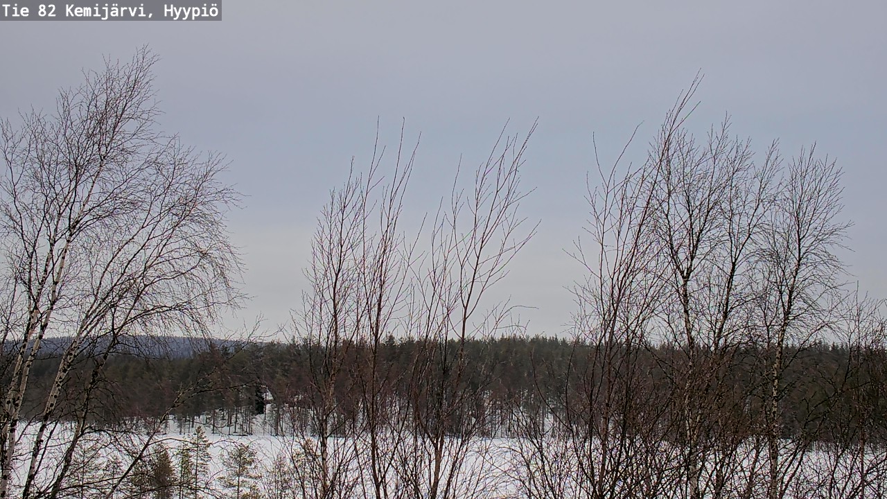 Weather Camera Image Road 82 Kemijärvi, Hyypiö, Kemijärvi, Lappi