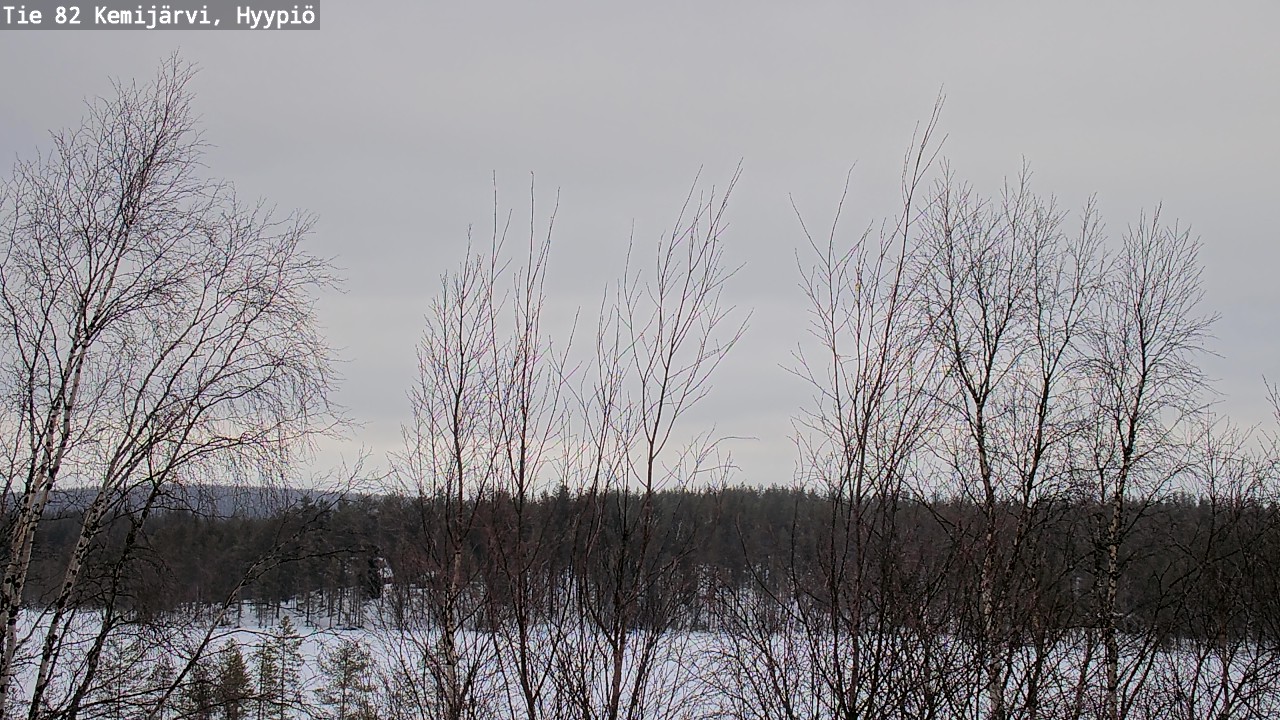 Weather Camera Image Road 82 Kemijärvi, Hyypiö, Kemijärvi, Lappi