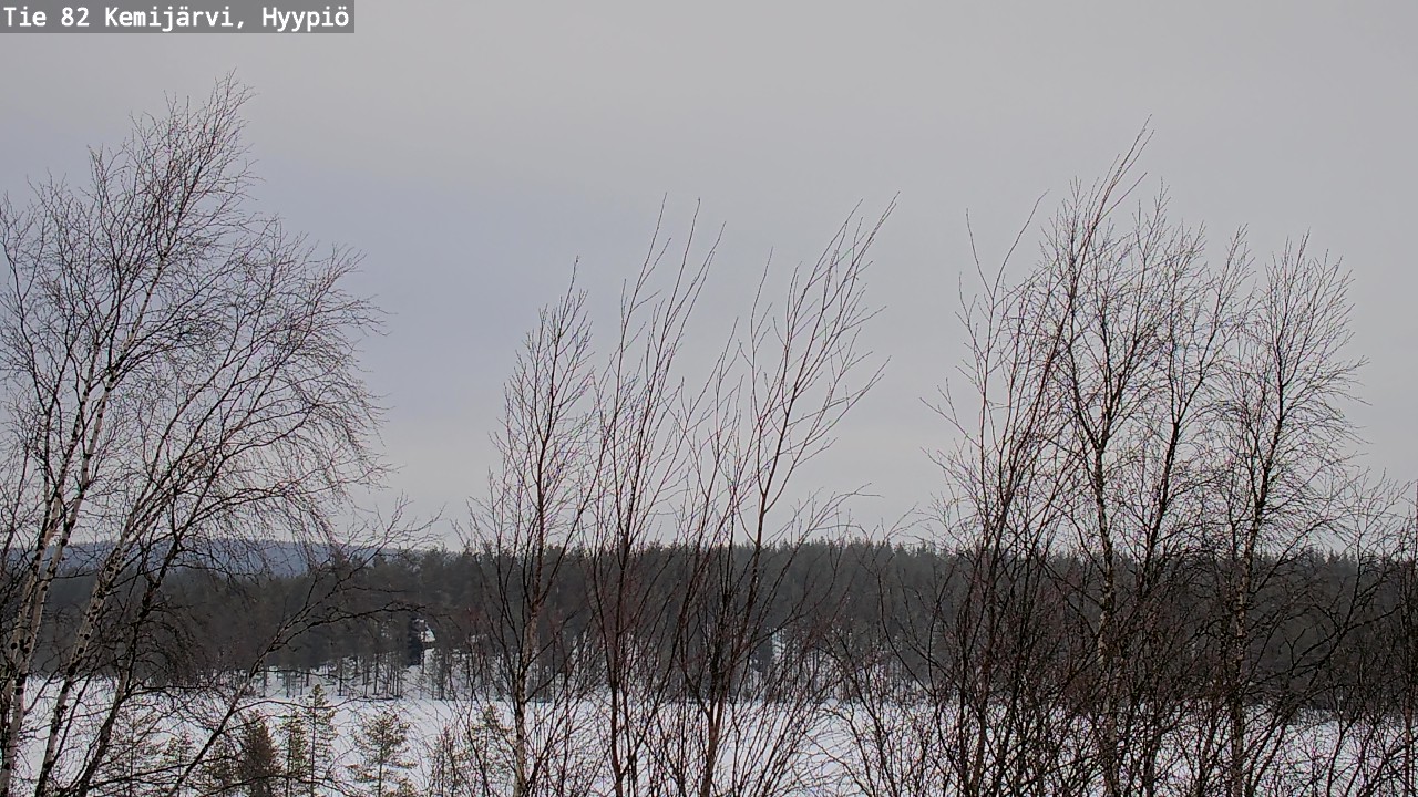 Weather Camera Image Road 82 Kemijärvi, Hyypiö, Kemijärvi, Lappi