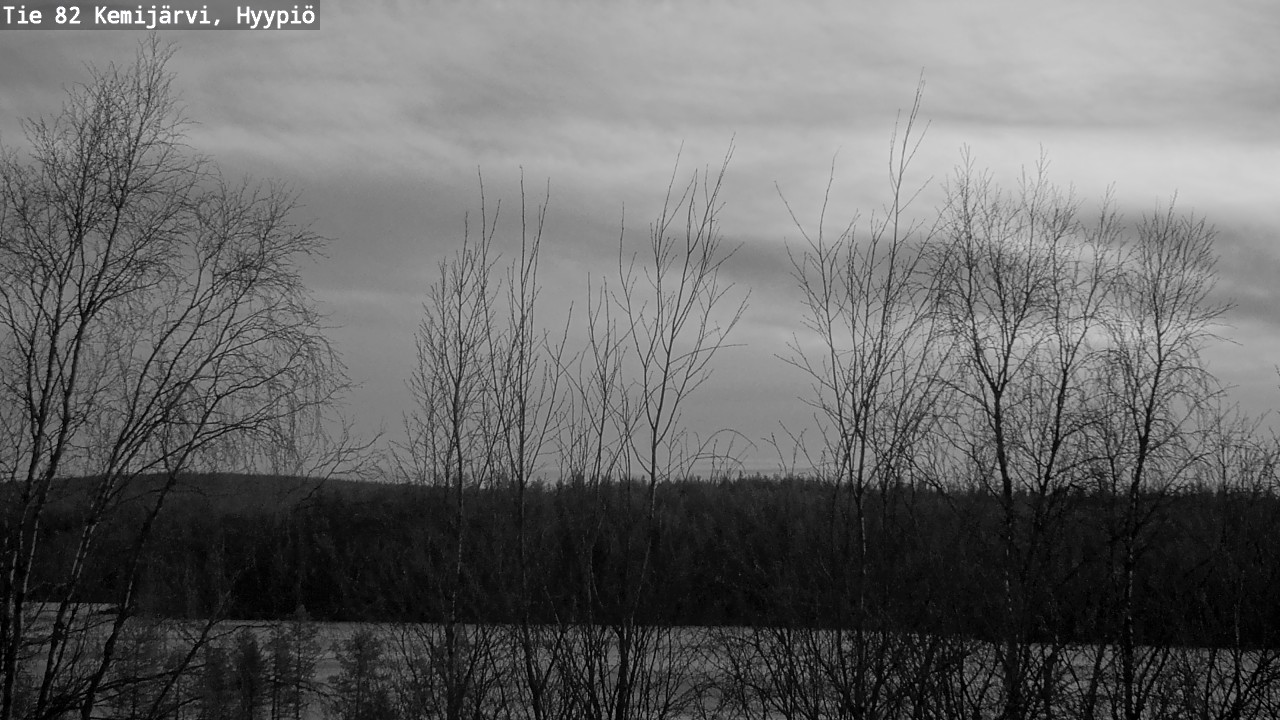 Weather Camera Image Road 82 Kemijärvi, Hyypiö, Kemijärvi, Lappi